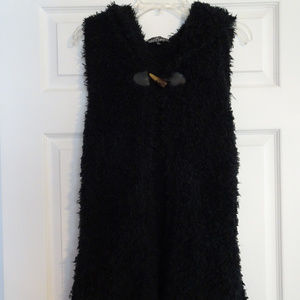 Almost Famous Women Black Soft Hooded Vest Junior